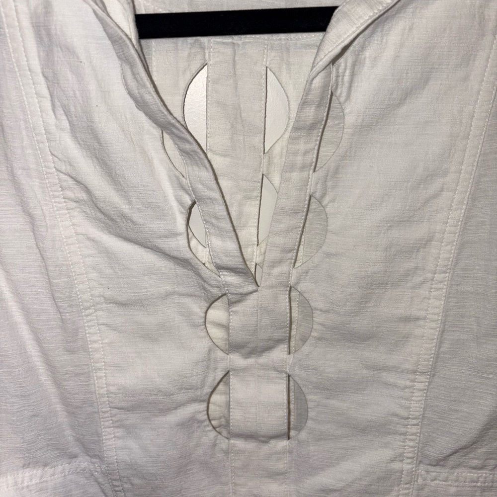 Shona Joy Birdie Scallop Cropped Shirt - Picture 4 of 7